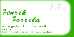 henrik porteka business card